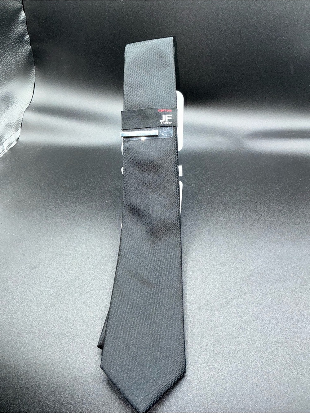 jf j.ferrar Black Men's Textured Necktie
